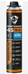 Пена монтажная PROFPUR Uitra 45 л. ручная всесезонная 750мл. 