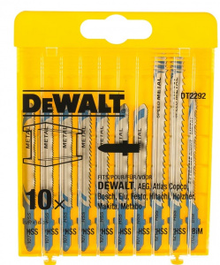 Набор полотен для эл/лобзика 10шт DT2292 по металлу DEWALT