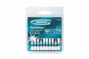 Набор бит SL5,0х25, сталь S2, 10шт GROSS