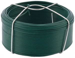 Проволока с ПВХ покрытием, зеленая, 1,2мм длина 50м СИБРТЕХ