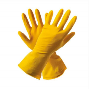 Перчатки резиновые гелиевые желтые 