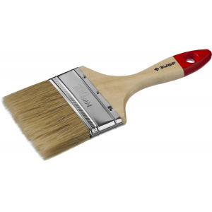Кисть плоская 100мм Зубр "Универсал-Мастер" дерев. ручка, натур. щетина