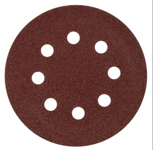 Круг абразивный на ворс. основе 125мм  P80 MATRIX перфорированный