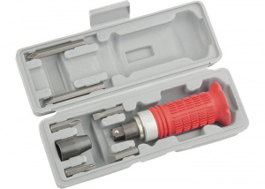 Отвертка ударно-поворот. 1/2", набор бит 6шт.,обрез.ручка "Matrix"