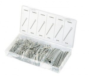 Набор шплинтов, Sголовки х L: 1,6*25,2,3*25,2,3*38,3,1*32,3,1*50,4*63мм, 555 предметов Сибртех