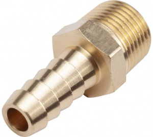 Разъем 3/8" внешняя резьба-елочка  10мм,латунь AV Steel