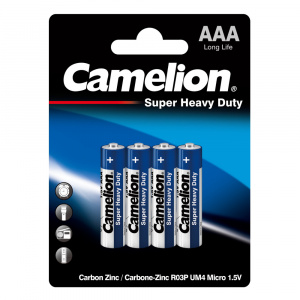 Батарейка CAMELION Super Heavy Duty R03P-BP4B AAA (4шт)