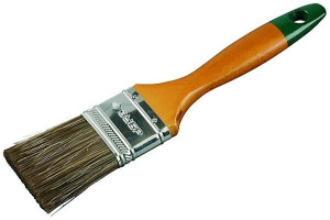 Кисть плоская  25мм Зубр "Лазурь-Мастер" дерев. ручка, смешан.щетина