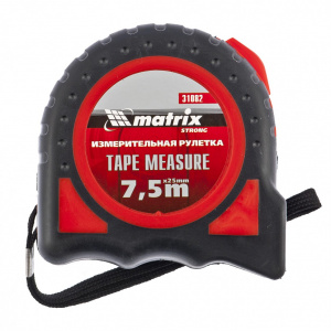 Рулетка  7,5м*25 мм "Matrix" Strong обрез корпус