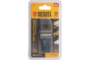 Насадка-лезвие пазовая прямая по дереву HCS 20*1,4мм мелкий зуб DENZEL