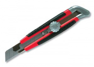 Нож 18мм, MATRIX, выдв.лезвие, метал.направляющая, винтовой фиксатор лезвия.