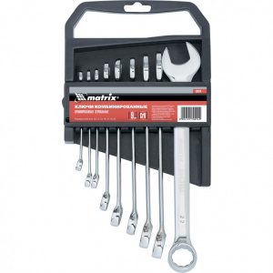 Набор кл. комб. 6-22мм MATRIX 9шт. полированный хром