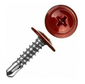 Пресс-шайба, бур 4,2* 25   (винно-красн) RAL 3005