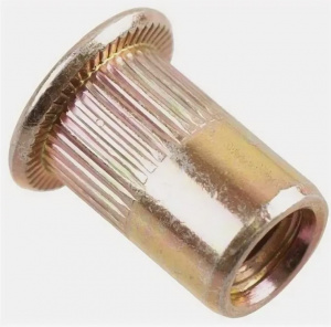 Заклепка  резьбовая ГЛАДКАЯ ЖЕЛТАЯ, станд.бортик М 3,0*L 9.5мм*d 5,0мм*D 8,0мм CG1-CB-S