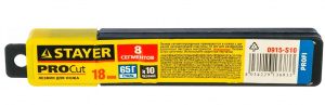Лезвия 18мм STAYER MASTER, 10 шт