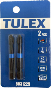 Биты PH №2, 50мм, торсионные TULEX  2шт.