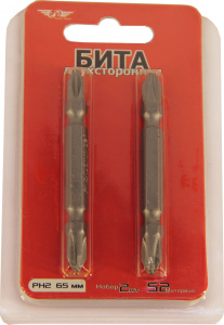 Бита двухсторонняя РН2 (S2) 65 мм 2 шт TT