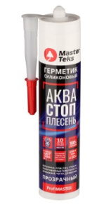 Герметик силиконовый MasterTeks акваСТОПплесень, бесцветный, 280 мл