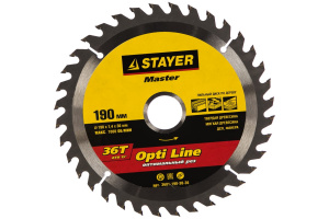 Диск (круг) пильный  STAYER "OPTIMA"  190*30(36Т)