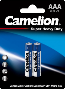 Батарейка CAMELION Super Heavy Duty R03P-BP2B AAA (2шт)