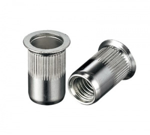 Заклепка резьбовая нержавейка, РИФЛЕНАЯ, потай.бортик 6*16 мм (А2)