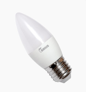 Лампа светодиодная LED Deco C37 7W E27 4000K Sirius