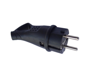 Вилка каучуковая угловая с кольцом 250В 2P+PE 16A IP44 Sirius