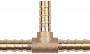 Тройник T-образный елочка  6мм,латунь AV Steel