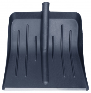 Лопата снеговая 410*400мм, пластм., оц. пл., без черен., Метелица (черная)