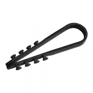 Дюбель-хомут для крепления кабеля 19*25 черный (круглый)