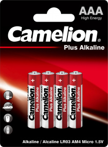 Батарейка CAMELION Plus Alkaline LR03-BP4 AAA (4шт)