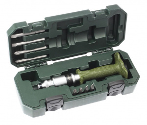 Отвертка ударная со вставками 5/16"(SL8,10,PH2,3 длиной 36 и 80мм) ДЕЛО ТЕХНИКИ