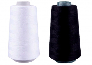 Нить капроновая белая, черная (маленькая бабина)