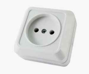Розетка наружняя одинарная без заземления 1703 SparkLux