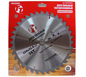Диск (круг) пильный TT 250*25,4(36Т)