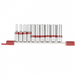 Набор торцевых головок Matrix  4-13 мм, 6-ти гран. 1/4", 10 предметов УДЛИНЕННЫЕ