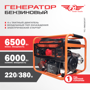 Бензогенератор TT ТС-9602ЭТ 6,5 кВт AVR