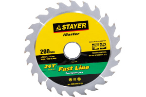 Диск (круг) пильный  STAYER "MASTER" 200*32(24Т)