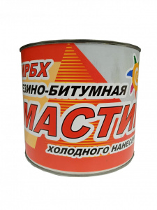 Мастика резино-битумная МРБХ холодного нанесения 1,8кг.