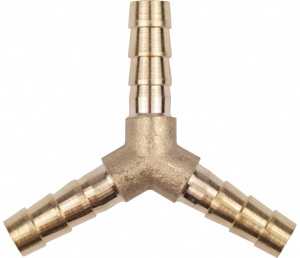 Тройник Y-образный елочка  6мм,латунь AV Steel
