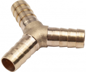 Тройник Y-образный елочка 10мм,латунь AV Steel