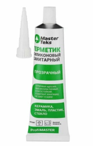 Герметик силиконовый MasterTeks санитарный, бесцветный, 80 мл