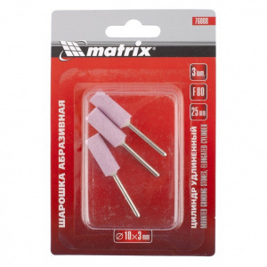 Шарошка абразивная, цилиндр удлин.,10*25*3 F80 MATRIX 