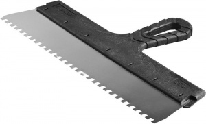 Шпатель 350 мм  ЗУБР "МАСТЕР" фасадный, нержав. полотно, зуб  6*6