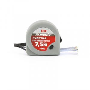 Рулетка  7,5м*25 мм "Matrix" Fine пластик. корпус