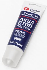 Герметик силиконовый MasterTeks акваСТОПплесень, белый, 80 мл