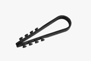 Дюбель-хомут для крепления кабеля 11*18 черный (круглый)