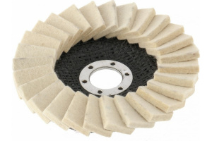 Круг полировальный лепестковый из натурального войлока 125х22,2мм MATRIX