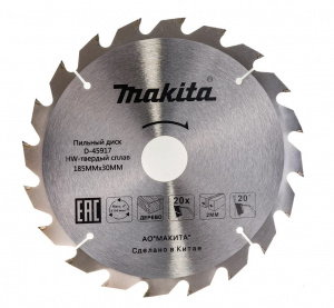 Диск (круг) пильный  MAKITA 185*30(20Т)