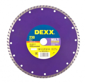 Диск (круг) алмазный 230*22 DEXX "ТУРБО" сегментированный